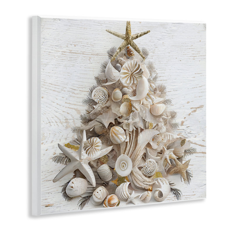 Plaque murale d'arbre de Noël Beachy Shiplap, design par Sasha