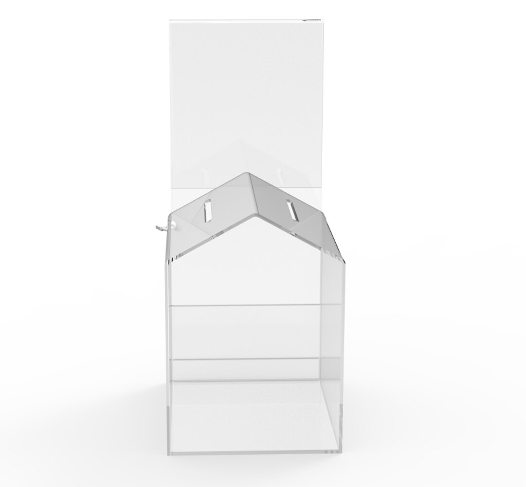 AdirOffice Acrylic Clear Locking Suggestion Box at