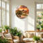 «Desert Oasis», horloge murale décorative moderne en verre 15,7 po-125045672