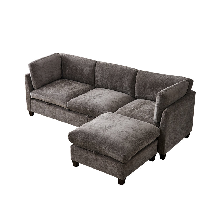 Sectionals, Chenille - Gray