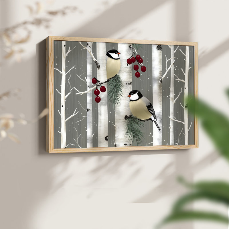 Chirstmas Art-LVII -Framed Print - Restickable, Naturel, H 11 po x l 14 po