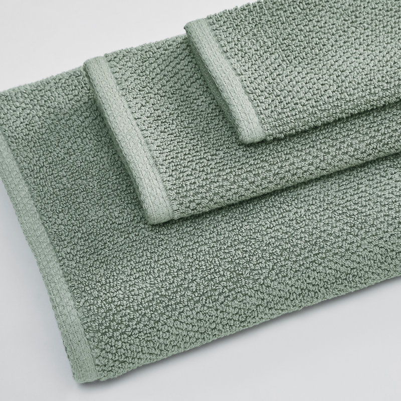 Eucalyptus Green Cotton Hand Towels Set of 6