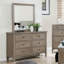 Mobilier de chambre à coucher avec poignées rondes en bois brossé de style transitionnel 1Pc