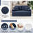 Boneless Modern Corduroy Loveseat Sofa, Compression Cloud Couch with 2 Pillows & 2 Cup Holders, No Assembly Couch in a Box for Small Space-1023267789-1019291159