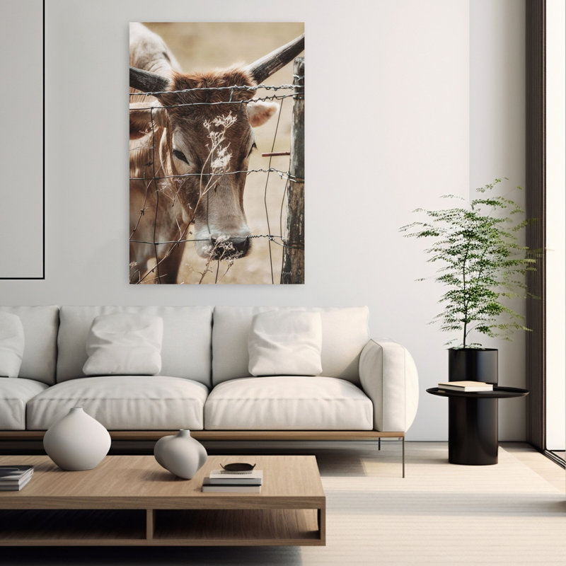Art profond de la vache contemporaine, H 60 po x l 40 po