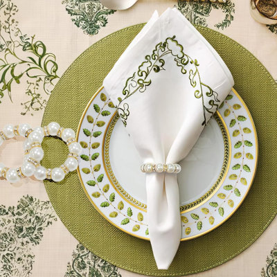 100Pcs Gold Disposable Napkin Rings Imitation Pearl Ring Napkin Holde
