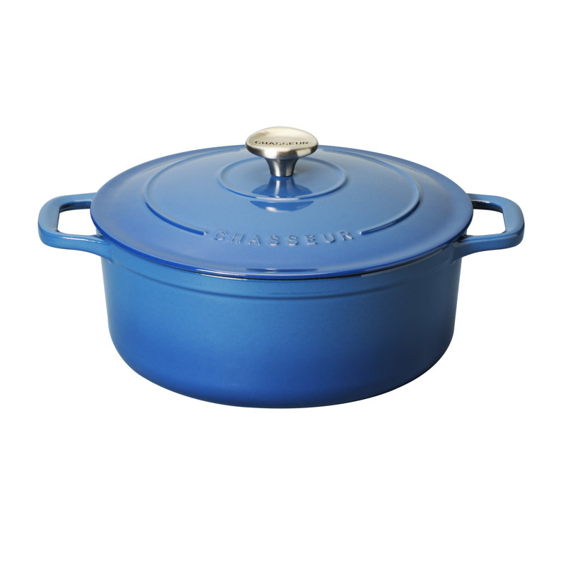 Symple Stuff Cast Iron Round Dutch Oven, 6.3L, Chilli Red