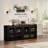 Mid Century Modern Sideboard Buffet Cabinet with 4 Doors, Wood Coffee Bar Media Console for Living Room-511006783