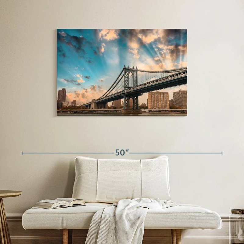Nicci Dramatic Manhattan Bridge, 26" H x 39" W