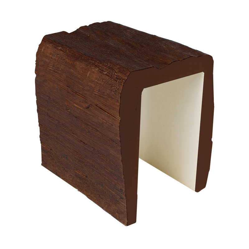 Poutre rétro en faux bois H 9 po x l 9 po x P 6 po, Noyer