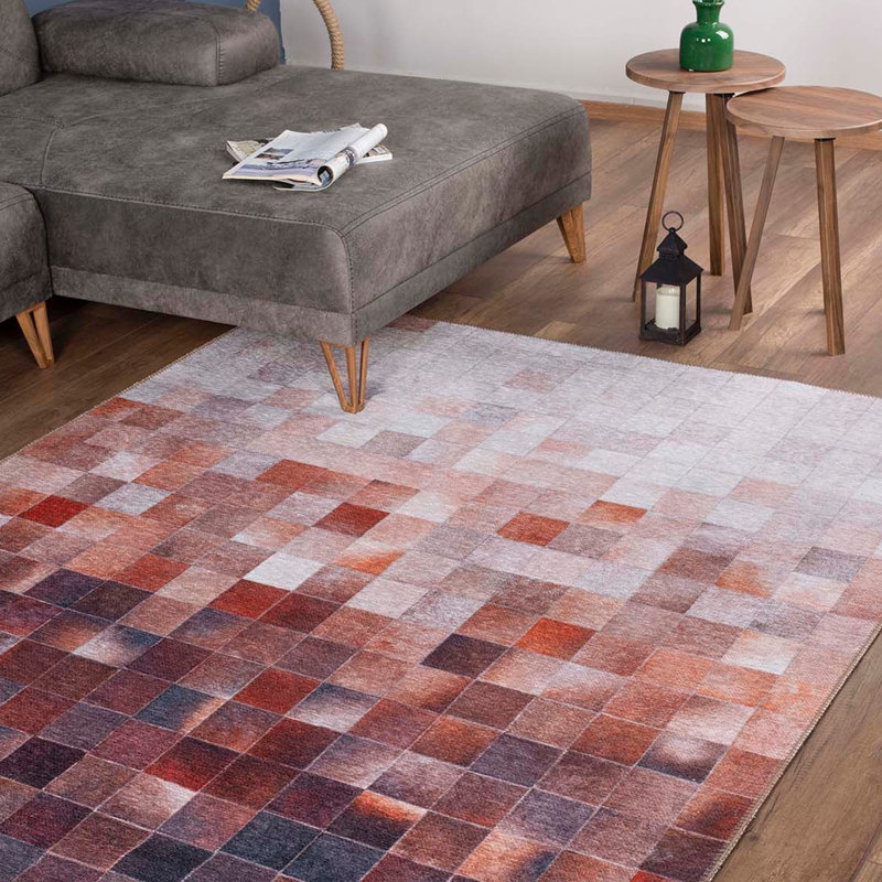 Luxurious Machine Washable Carpet, 100% Polyester, 7.5 x 10.8 Feet | Pile Height: 0.2 Inches, 1850 g/m² | Recycled Poly Cotton Underside, Easy Care, Perfect for Living Room & Bedroom, Soft & Durable Design