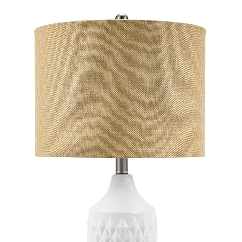 Josler Ceramic Table Lamp, White