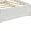 Lit plateforme simple blanc avec lit gigogne en bois massif pour un lit gigogne enchanteur