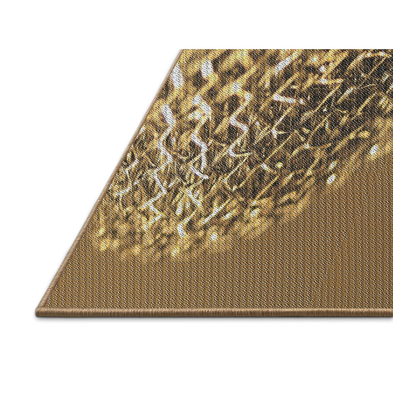 Tapis de zone brun à motif, Rectangle 2 pi x 4 pi