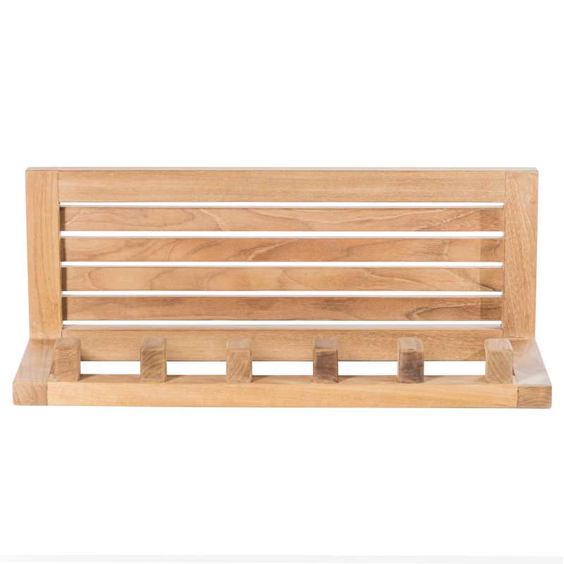 Solid Wood Wall Wall Mounted Coat Rack, 9" H x 23.5" W x 9" D