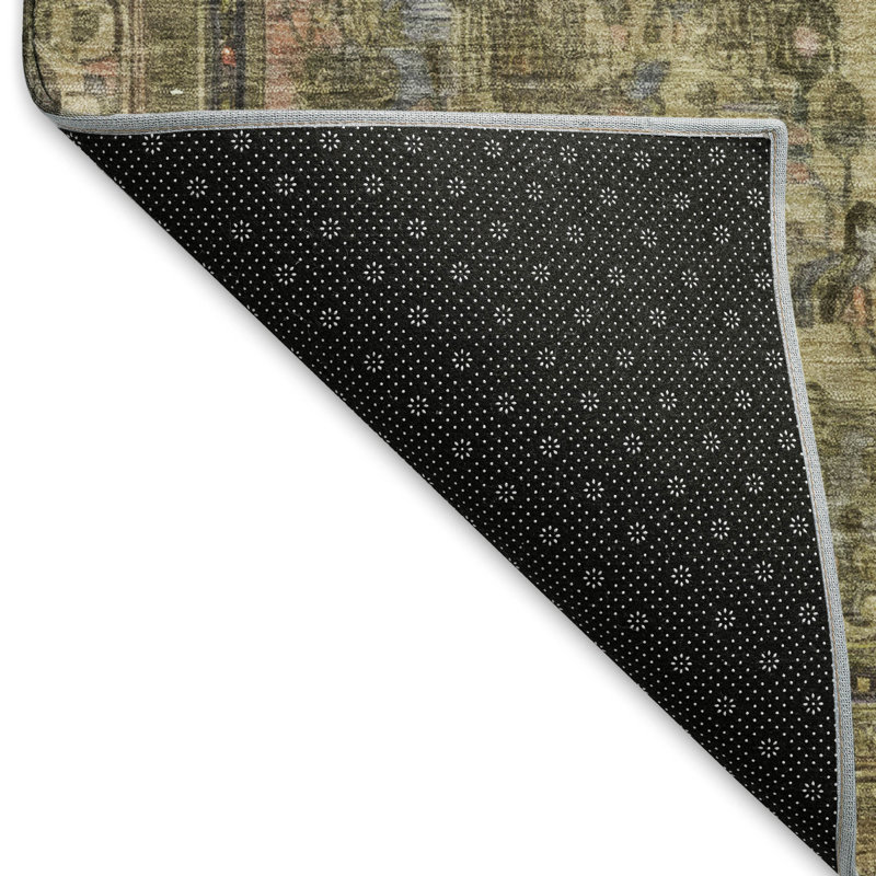 Premium Machine Washable Lampkins AMF1646 Global Rug, Rectangle 1'8" x 2'6"