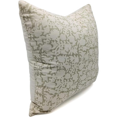 Fabdivine Hand Block Printed Floral Pillow Cover Natural Linen Decorative Cushion - Gaia