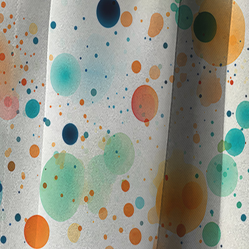 Motif à pois tourbillon Watercolor - rideau abstrait - rideau occultant - 1 panneaux, L 52 po x L 84 po