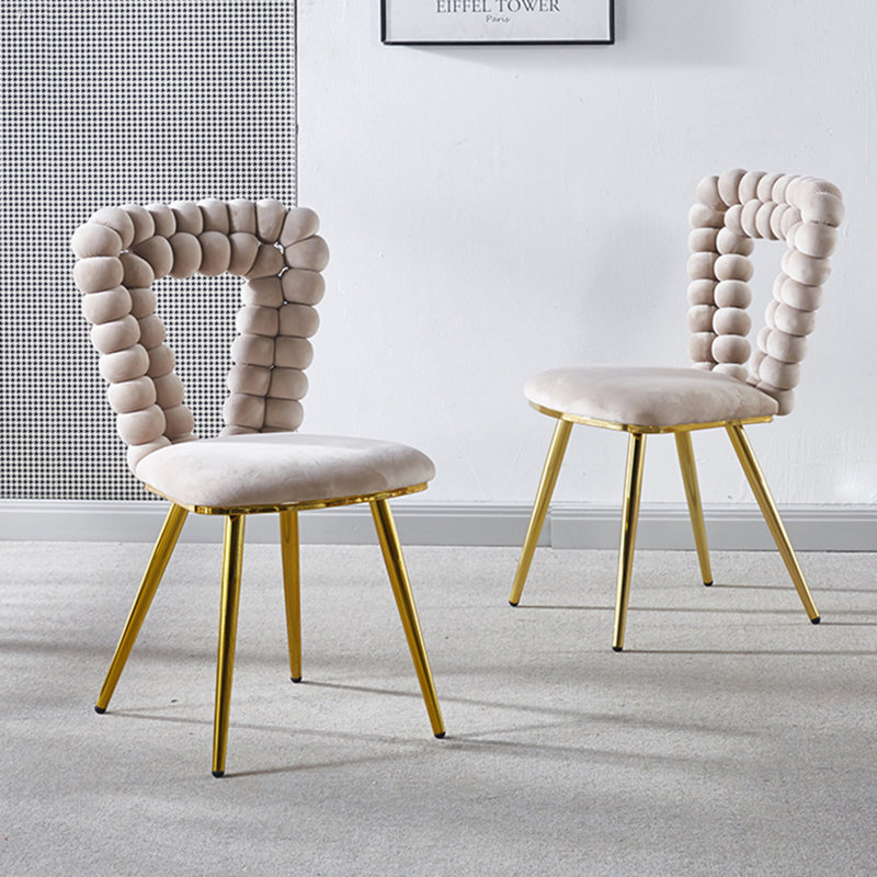 Dierf 18.11'' H Upholstered Parsons Chair, White, 2