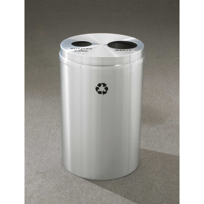 RecyclePro Steel Open Recycling Bin - 33 Gallons