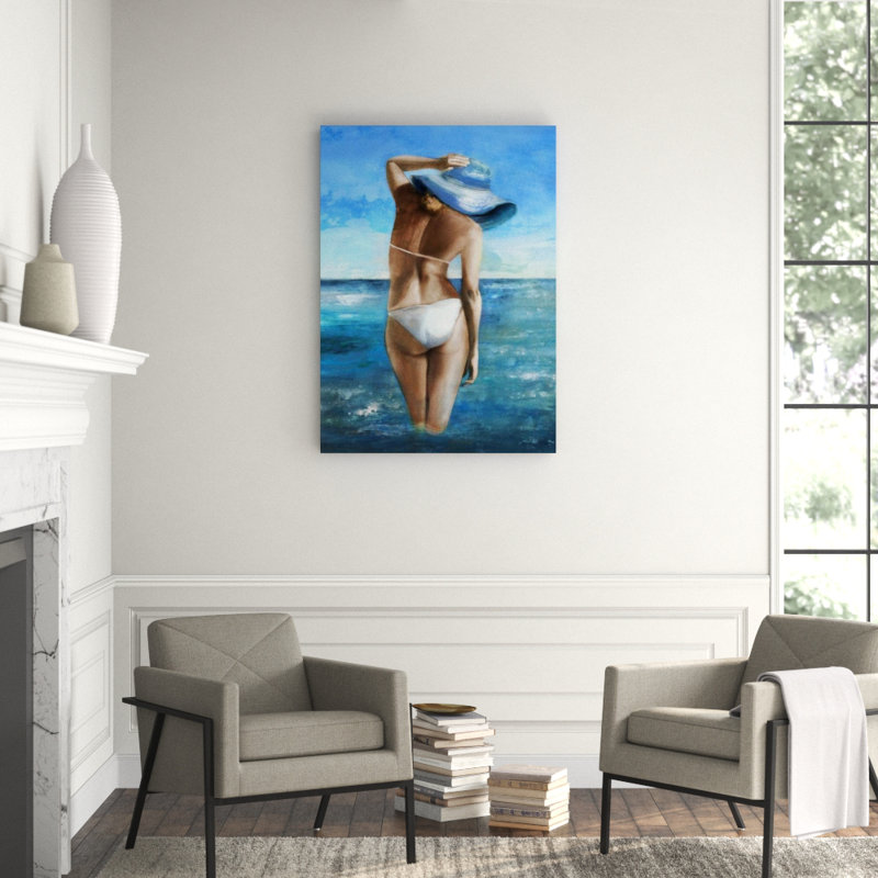 Vacation Print by Nash Rambler, Glass Coat, 50" H x 36" W x 1.5" D