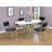 and Chrome Oval Dining Table