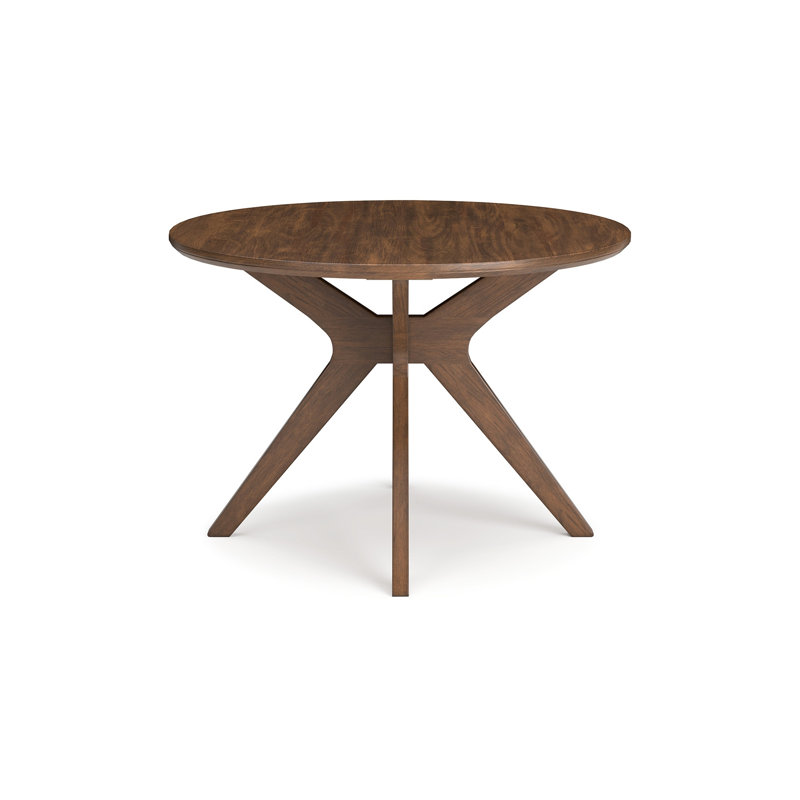 Brown Round Extendable Wood Dining Table