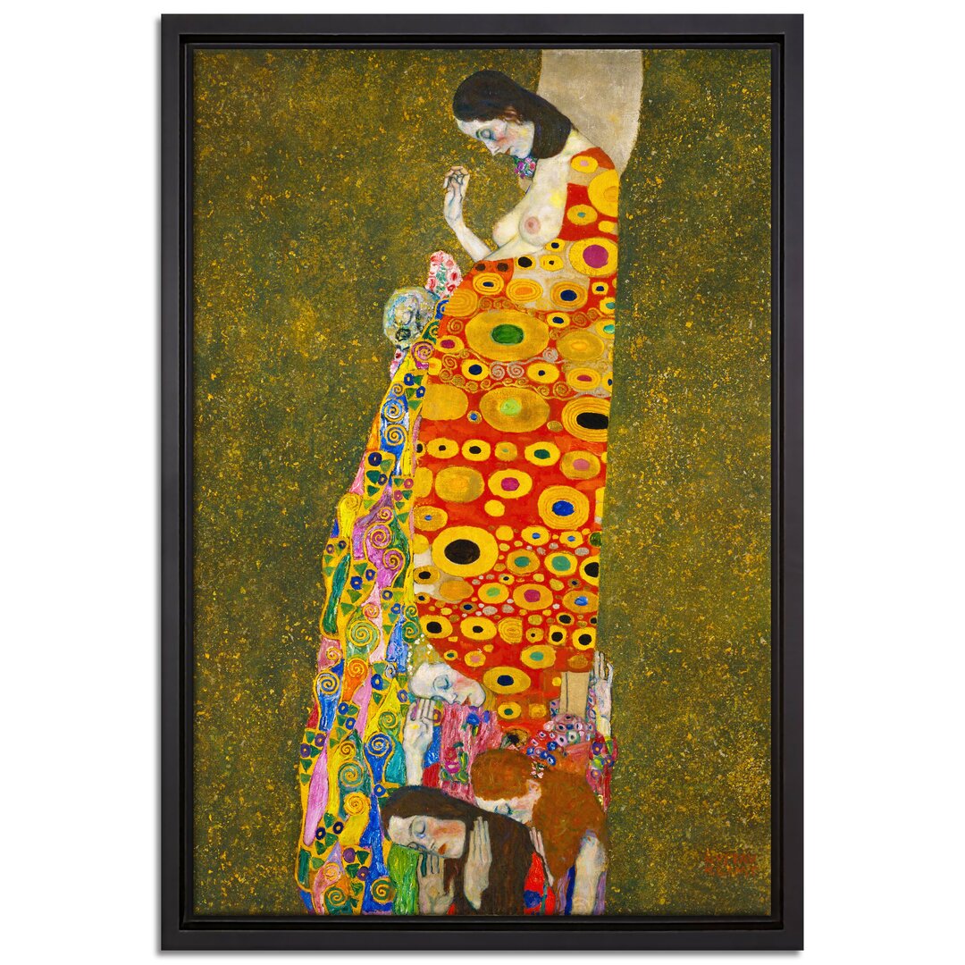 Gerahmtes Leinwandbild Hope II von Gustav Klimt