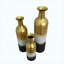 Ensemble de 3 vases de sol décoratifs en métal avec motif de feuilles, grands vases blancs, dorés et noirs pour la décoration de salon et de vestibule