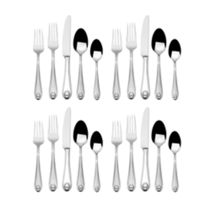 Mikasa Cayman 20 Piece Flatware Set, Service For 4, 18/10 Stainless Steel
