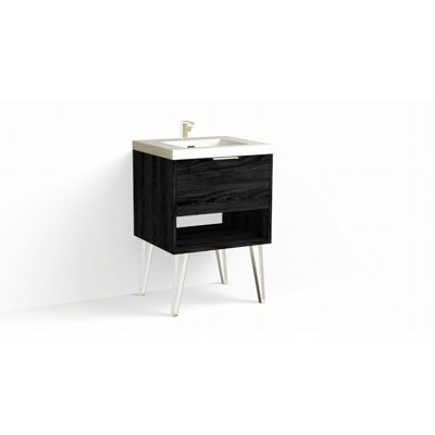 Modo 24" W Freestanding Single Bathroom Vanity with Dawson Leg
