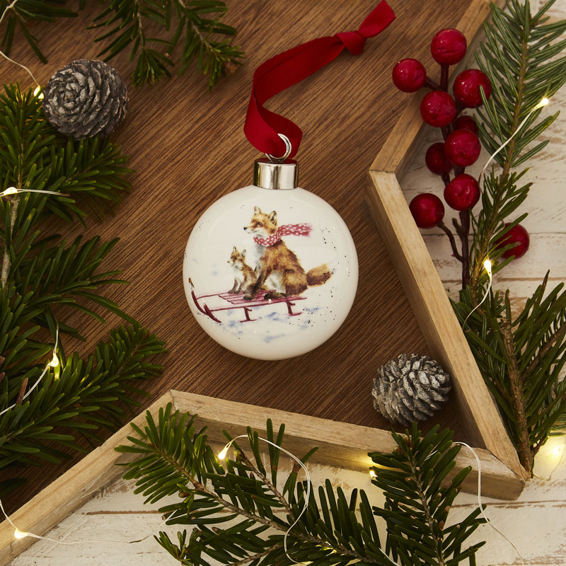 Classic Wrendale Designs, Sleigh Ride Bauble