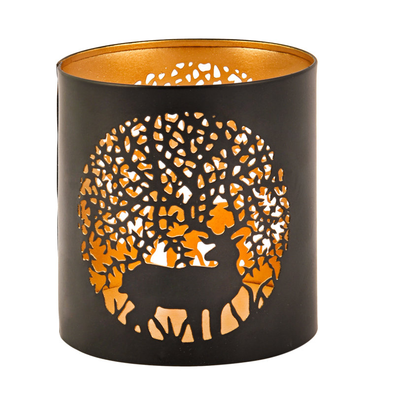 3.15'' H Metal Tabletop Tealight Holder