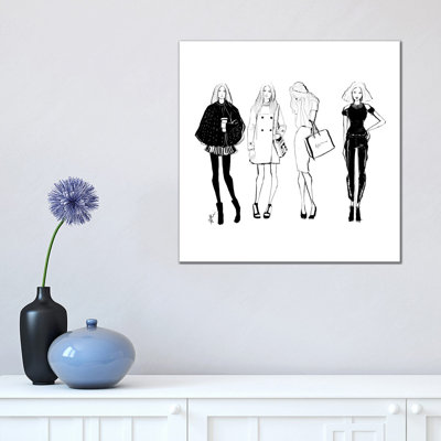 New York Girls by Alison Petrie - Wrapped Canvas Print