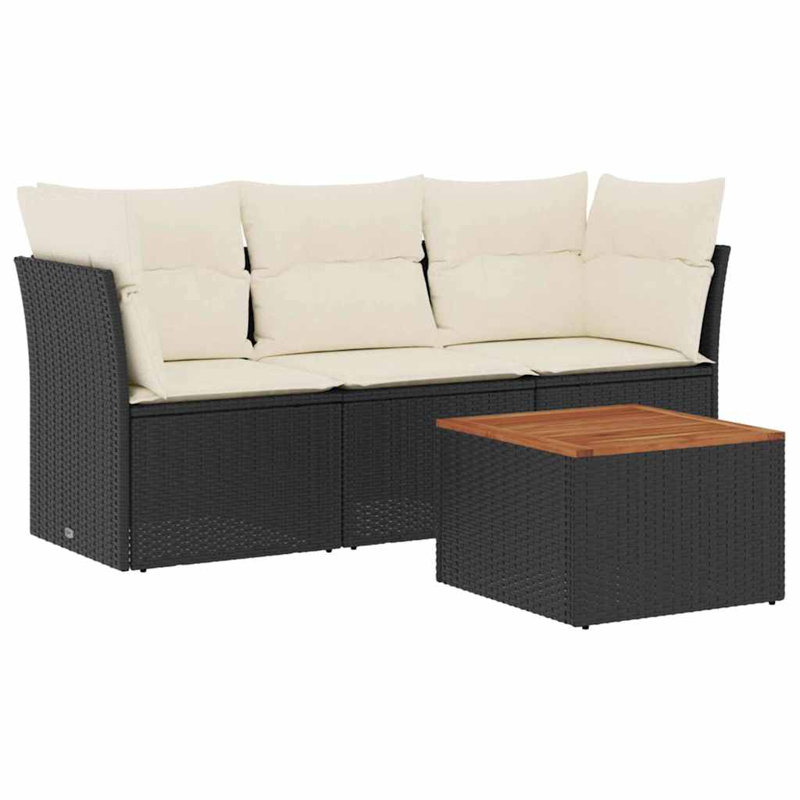 Garden Sofa Set Black PE Rattan Standard Modular Outdoor Patio Sofa Set :contentReference[oaicite:0]{index=0}