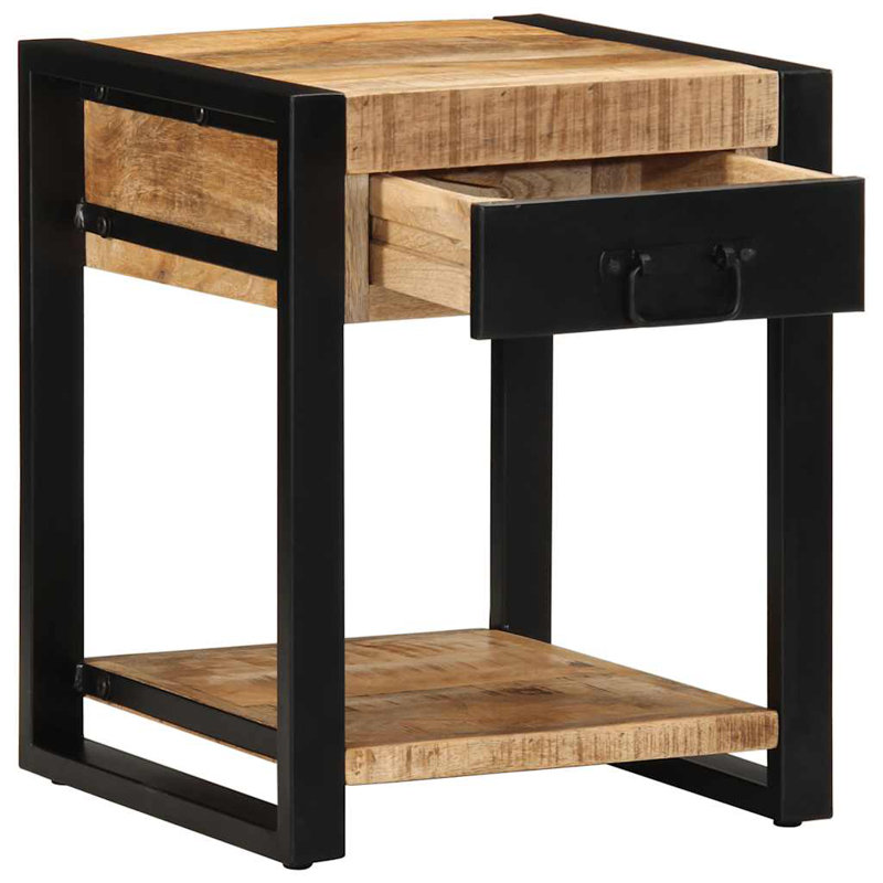 Side Table 40X40x50 Cm Solid Wood Reclaimed, Brown