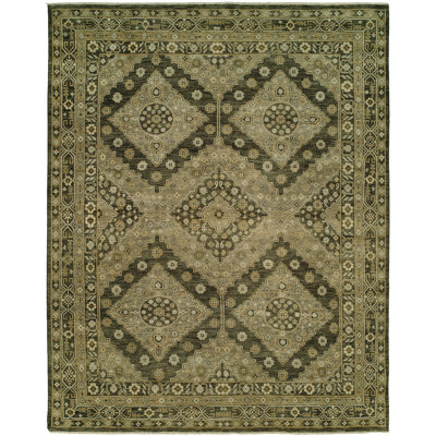 Tapis brun en laine noué à la main Severovic