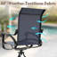 Ensemble de 2 chaises d'extérieur pivotantes à bascule pour patio - bleu-1533375209