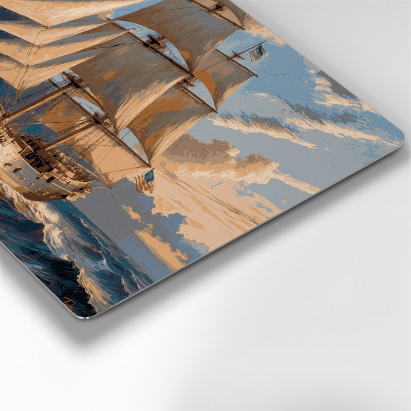 Art mural nautique classique gris nautique, H 11 po x l 14 po