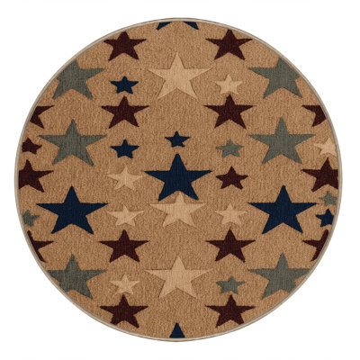 Washable Country Stars Farm Area Rug