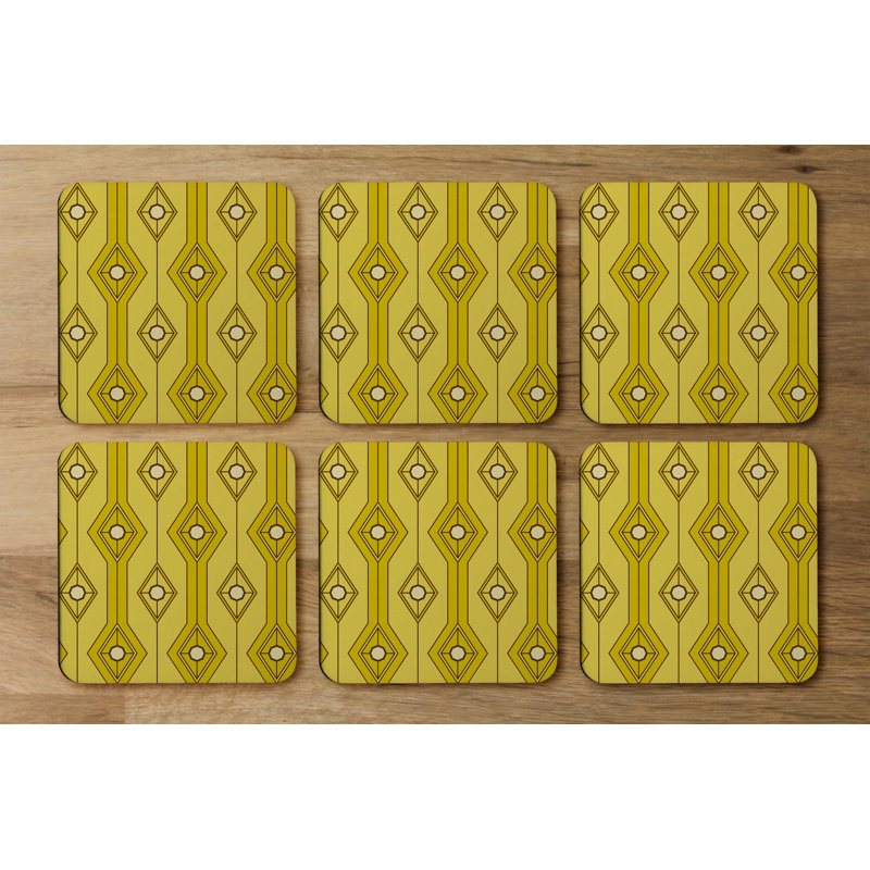 Square 6 Piece Coaster Set