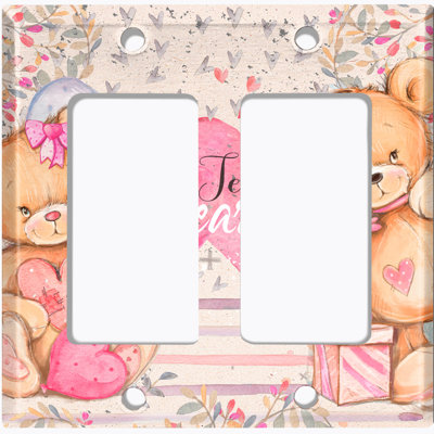 Patterned 2 - Gang Rocker Standard Wall Plate