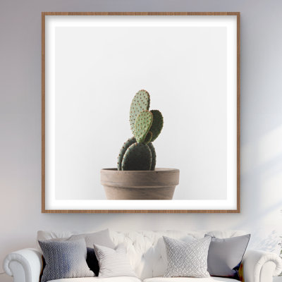 Potted Cactus Print | Floral Bedroom Decor | Framed Art