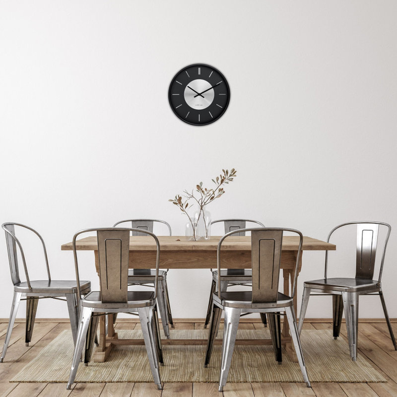 Metal Wall Clock, Black