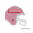 Personalized Football Helmet - Mauve Wooden Key Chain