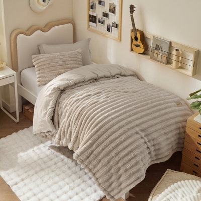 Ensemble d'édredon 2-en-1 avec literie amovible Bed-in-a-bag, ensemble de literie toutes saisons (ensemble de 4)