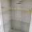 56-60 "W X 76" H Single Sliding Frameless  Shower Door In Brushed Gold Finish-116398710