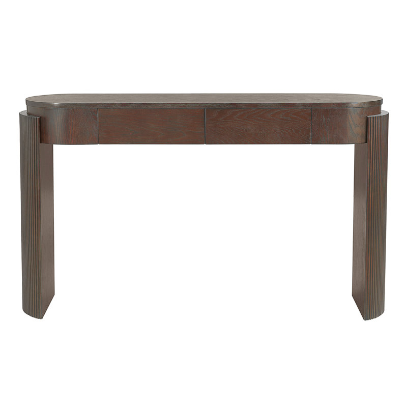 Trexm Entryway Table With Grain Finish, Espresso