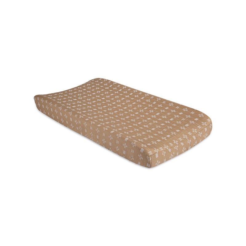 Brown Change Pad Cover, Fits Standard Size, 32" L, Gender Neutral, Crane Baby