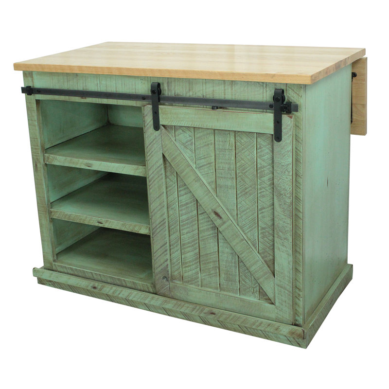 Uli 48 " W Kitchen Island, Aquamarine